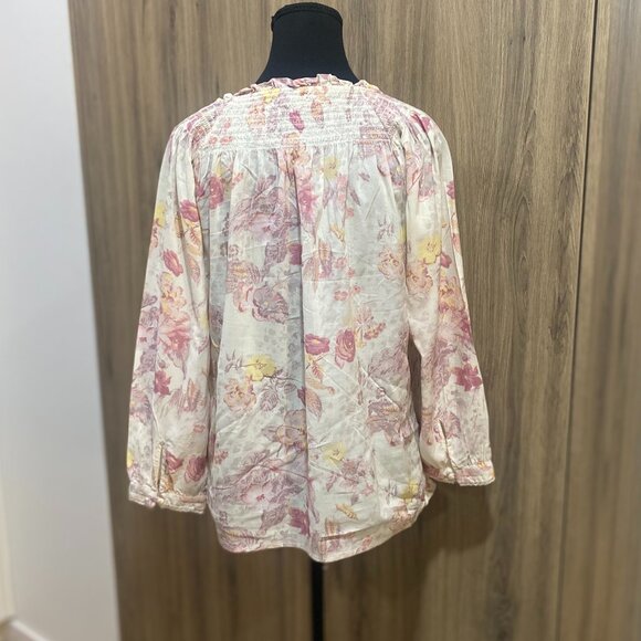 Paige Jaylee 3/4 sleeve Smocked Neck Blouse - Picture 7 of 11